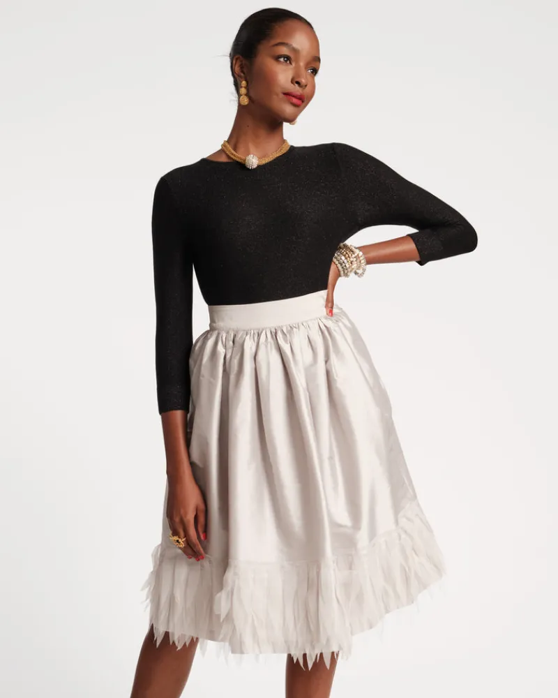 Frances Valentine Barbara Midi Feather Skirt> Skirts & Shorts