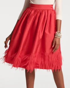 Frances Valentine Barbara Midi Feather Skirt> Skirts & Shorts