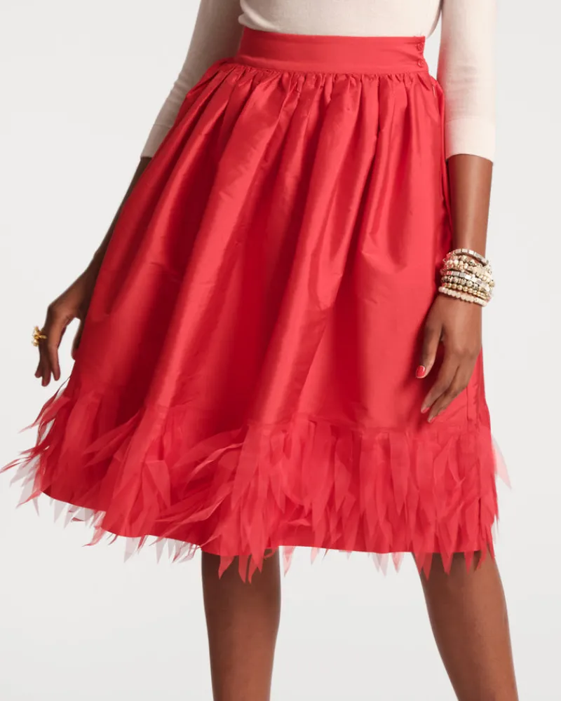Frances Valentine Barbara Midi Feather Skirt> Skirts & Shorts