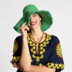 Frances Valentine Canvas Fringe Hat><noscript><img width=