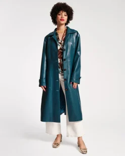 Frances Valentine Chelsea Faux Leather Trench Coat> Jackets