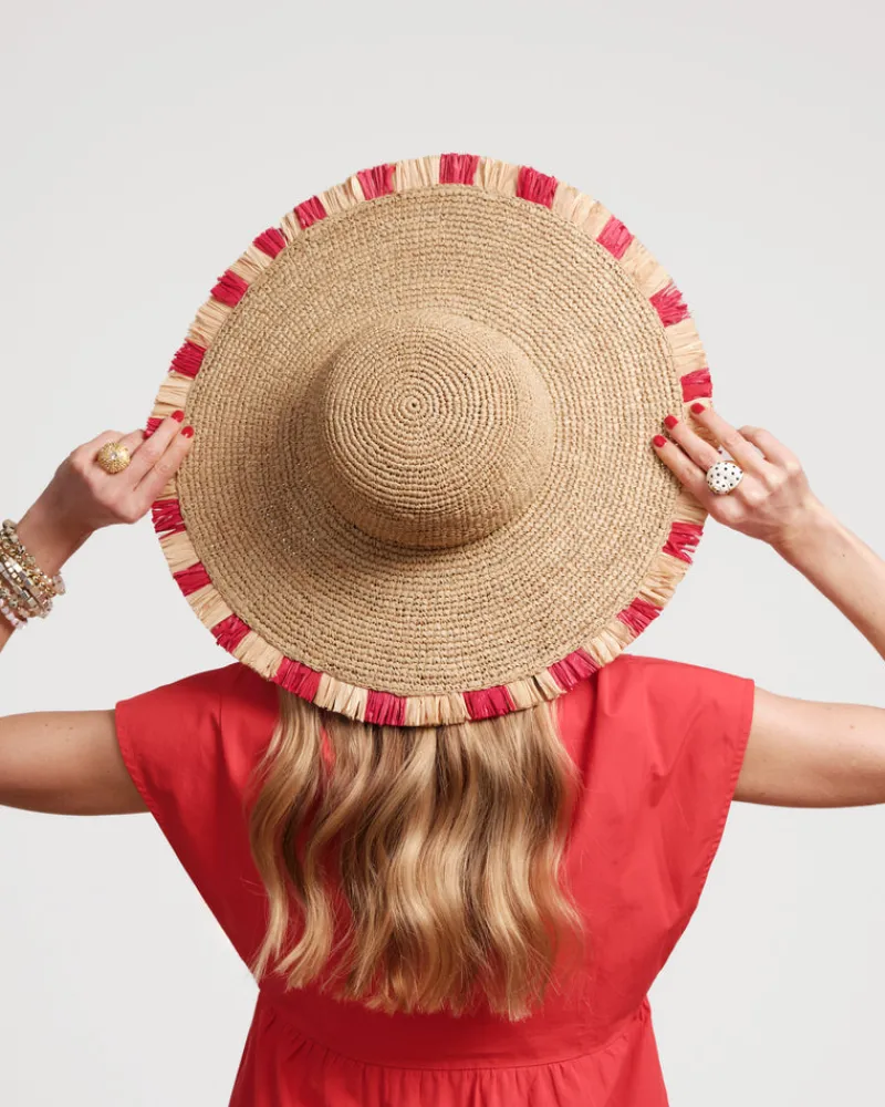 Frances Valentine Crushable Raffia Crochet Sun Hat> Hats & Scarves