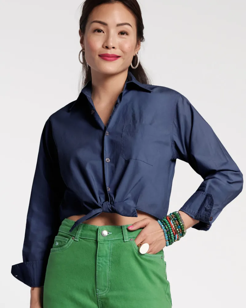 Frances Valentine Ellie Crop Button Down> Tops
