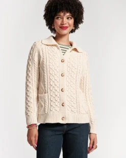 Frances Valentine Fisherman Cableknit Cardigan> Sweaters