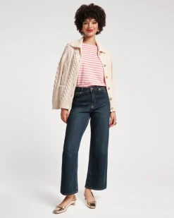 Frances Valentine Fisherman Cableknit Cardigan><noscript><img width=