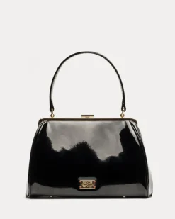Frances Valentine Frances Frame Bag Patent Leather Black> Evening Bags
