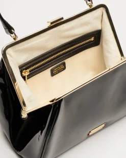 Frances Valentine Frances Frame Bag Patent Leather Black><noscript><img width=