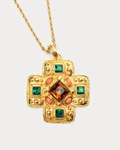 Frances Valentine Gold Cross Pendant> Jewelry
