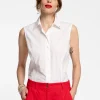 Frances Valentine Lizzie Pointed Collar Shell> Tops