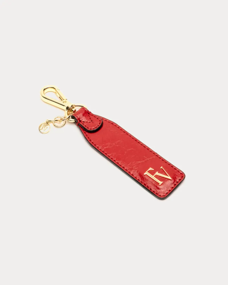 Frances Valentine Logo Keychain> Small Leather Goods | Small Leather Goods