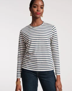 Frances Valentine Long Sleeve Striped Tee Shirt> Tops