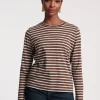 Frances Valentine Long Sleeve Striped Tee Shirt> Tops