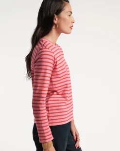 Frances Valentine Long Sleeve Striped Tee Shirt> Tops
