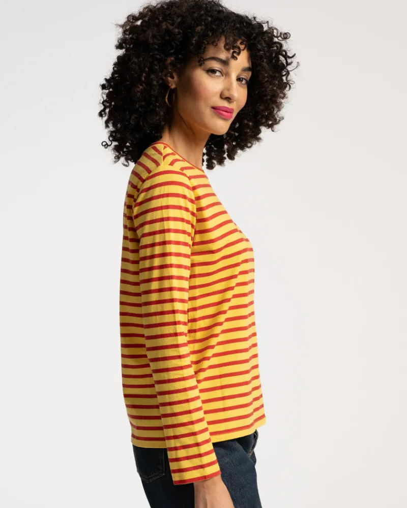 Frances Valentine Long Sleeve Striped Tee Shirt> Tops