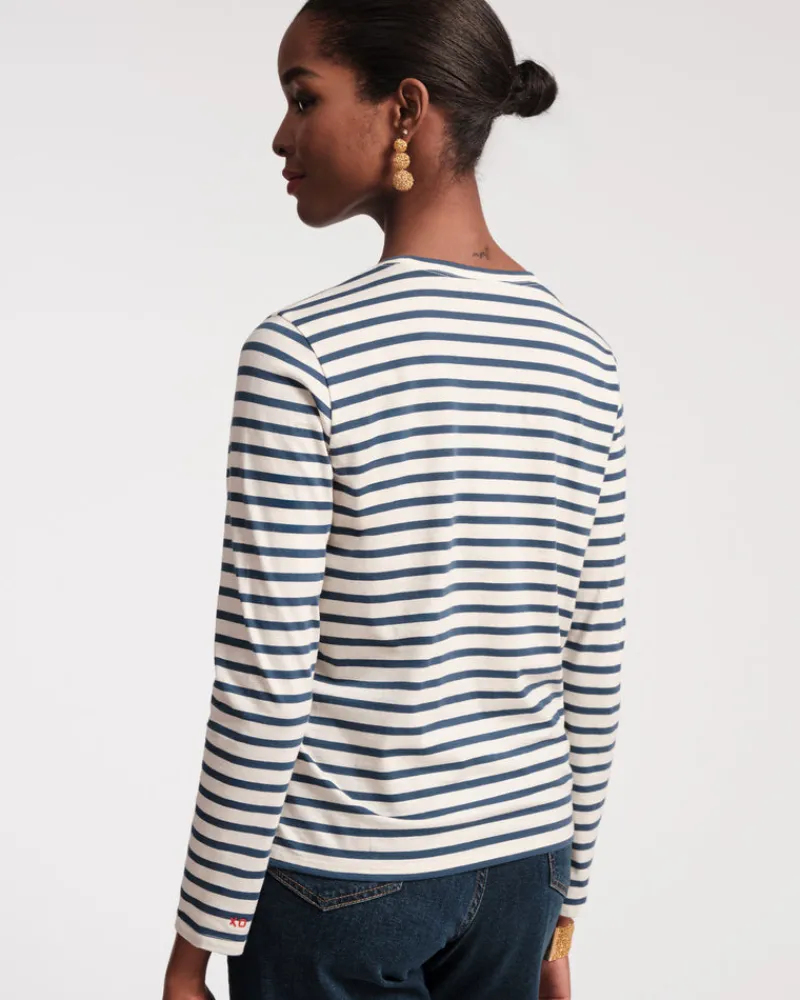 Frances Valentine Long Sleeve Striped Tee Shirt> Tops