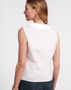 Frances Valentine Louise Collar Cotton Shell><noscript><img width=