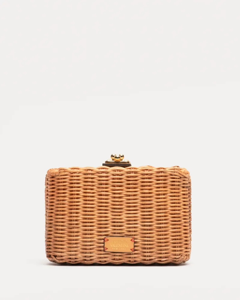 Frances Valentine Paige Wicker Clutch> Evening Bags | Basket Bags