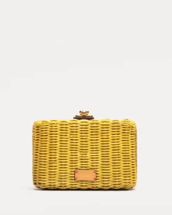 Frances Valentine Paige Wicker Clutch> Evening Bags | Basket Bags