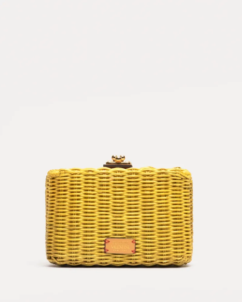 Frances Valentine Paige Wicker Clutch> Evening Bags | Basket Bags
