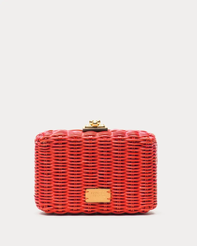 Frances Valentine Paige Wicker Clutch> Evening Bags