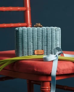 Frances Valentine Paige Wicker Clutch> Evening Bags | Basket Bags