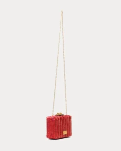 Frances Valentine Paige Wicker Clutch> Evening Bags