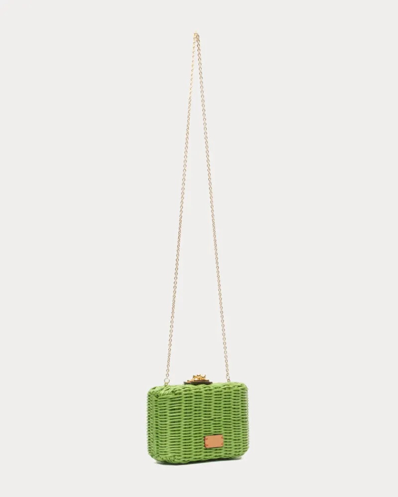 Frances Valentine Paige Wicker Clutch> Evening Bags | Basket Bags