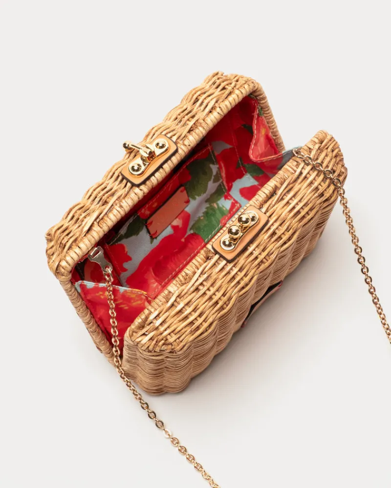 Frances Valentine Paige Wicker Clutch> Evening Bags | Basket Bags