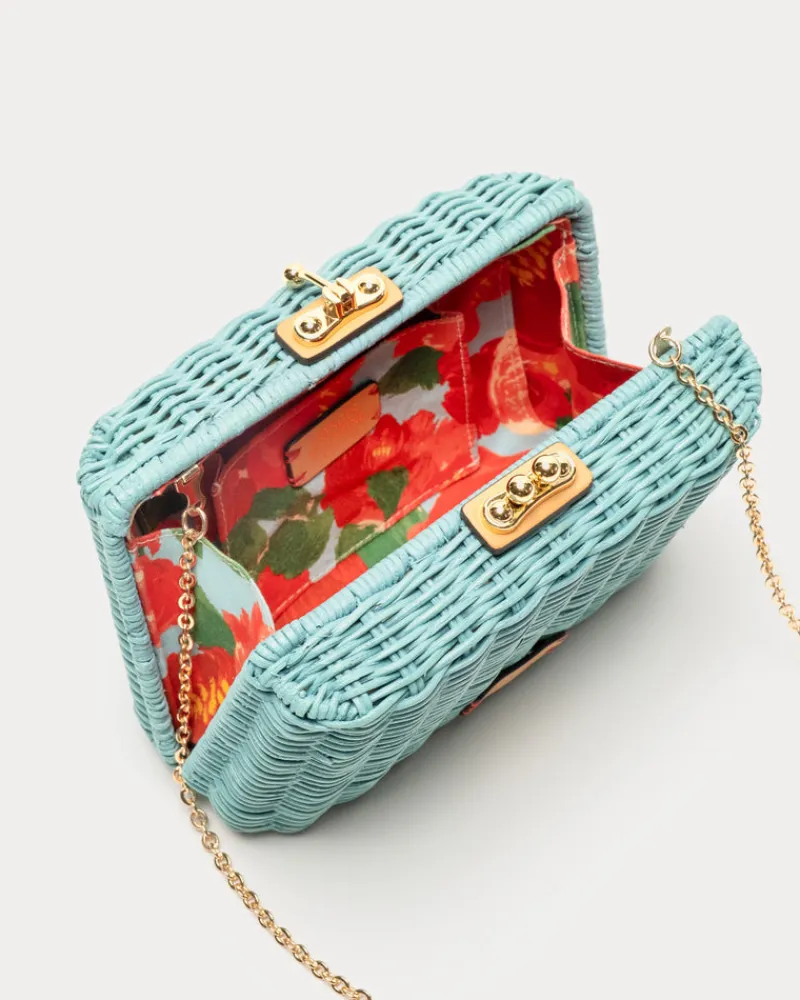 Frances Valentine Paige Wicker Clutch> Evening Bags | Basket Bags