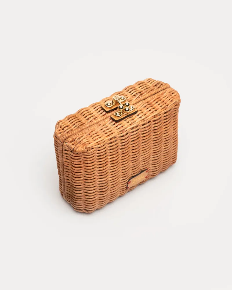 Frances Valentine Paige Wicker Clutch> Evening Bags | Basket Bags
