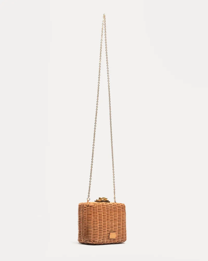 Frances Valentine Paige Wicker Clutch> Evening Bags | Basket Bags