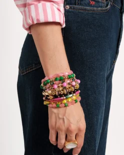 Frances Valentine Palm Royale Beaded Stacked Bracelet> Jewelry