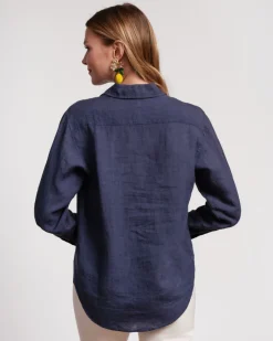Frances Valentine Perfect Button Down Linen><noscript><img width=