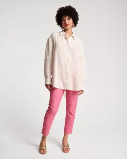 Frances Valentine Perfect Oversized Linen Button Down><noscript><img width=