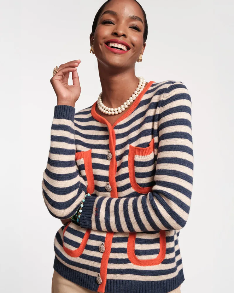 Frances Valentine Pierre Stripe Sweater> Sweaters | Tops