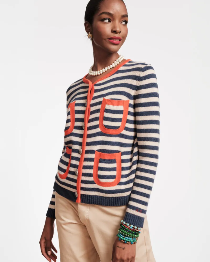 Frances Valentine Pierre Stripe Sweater> Sweaters | Tops