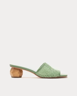 Frances Valentine Raffia Mesh Slide> Heels | Sandals
