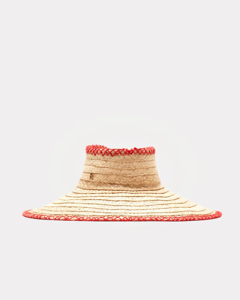 Frances Valentine Rollable Raffia Visor> Hats & Scarves