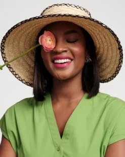 Frances Valentine Rollable Raffia Visor> Hats & Scarves