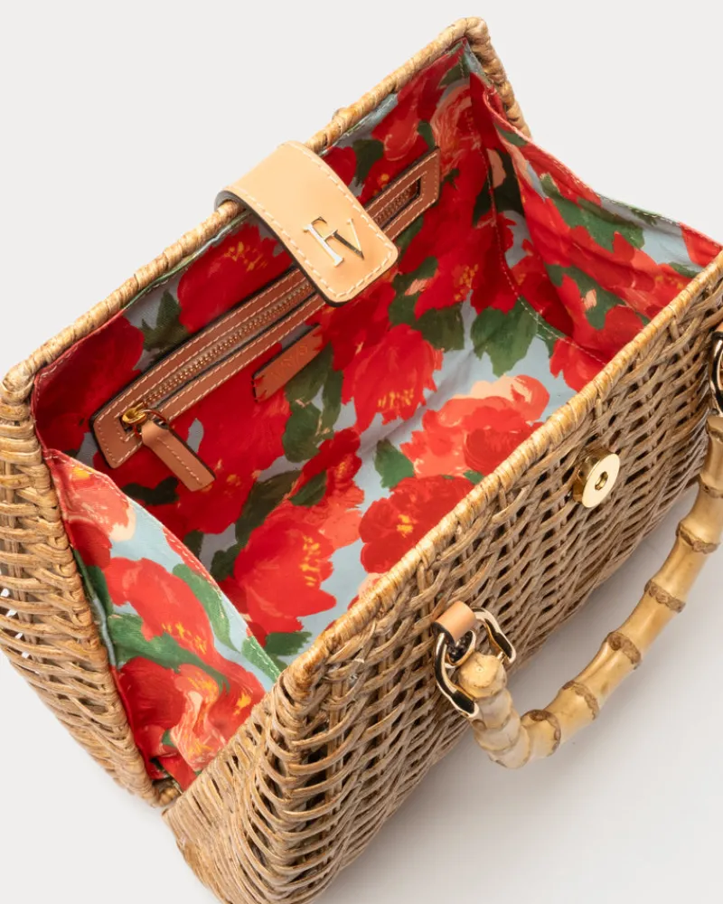 Frances Valentine Rooster Wicker Basket> Basket Bags