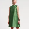 Frances Valentine Sleeveless Diplomat Mini Dress Green> Dresses