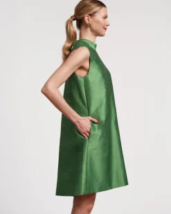 Frances Valentine Sleeveless Diplomat Mini Dress Green><noscript><img width=