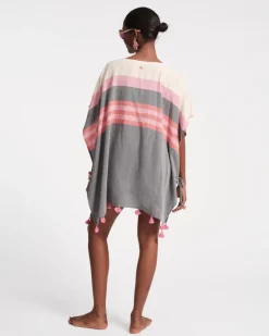 Frances Valentine Striped Cotton Poncho><noscript><img width=