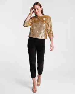 Frances Valentine Taylor Sequin Top><noscript><img width=