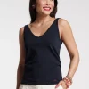 Frances Valentine V Neck Pima Tank> Tops