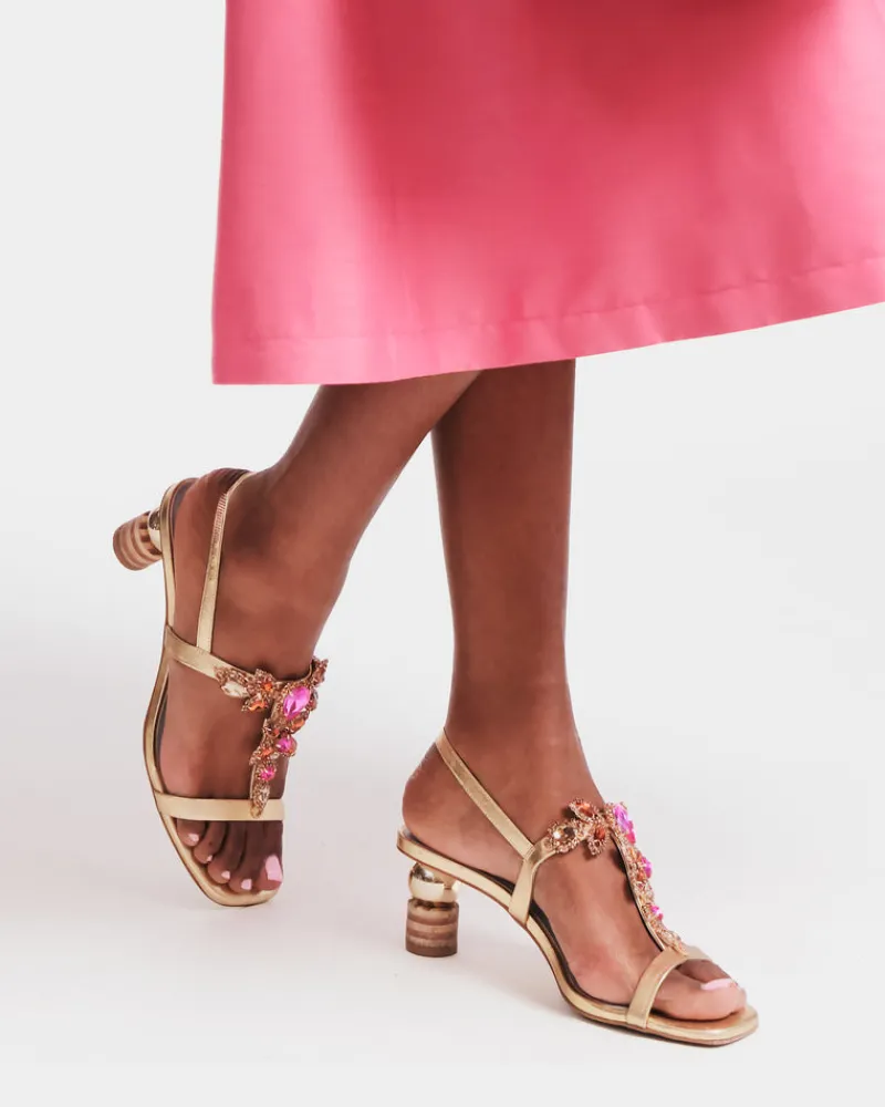 Frances Valentine Venus Rhinestone Heel> Heels | Sandals