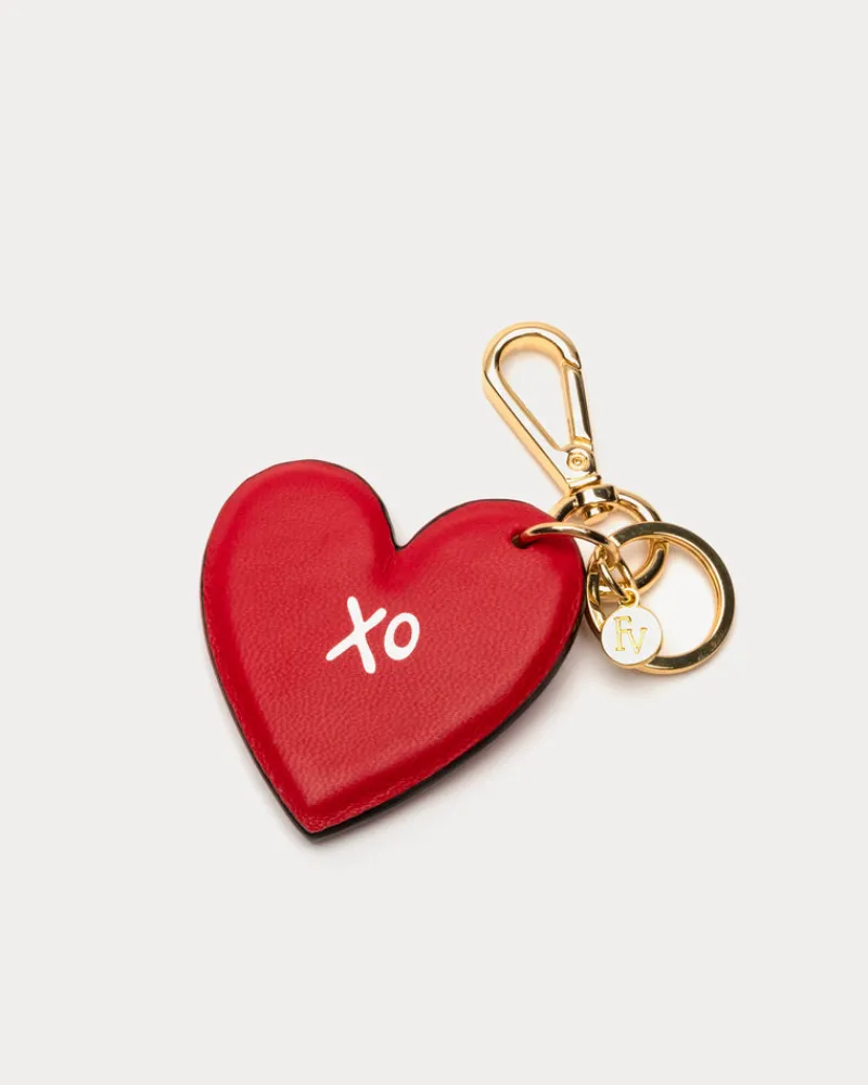 Frances Valentine XO Heart Keychain> Small Leather Goods | Small Leather Goods